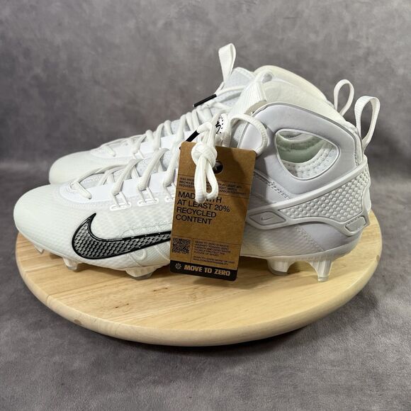 Nike Huarache 9 Elite Mid LAX Mens 13 Lacrosse Cleats White Black Shoes main image 8
